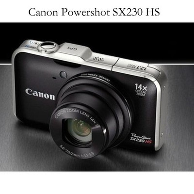 Good Condition Canon PowerShot SX230 HS Digital Camera Tested W/SD Card Charger