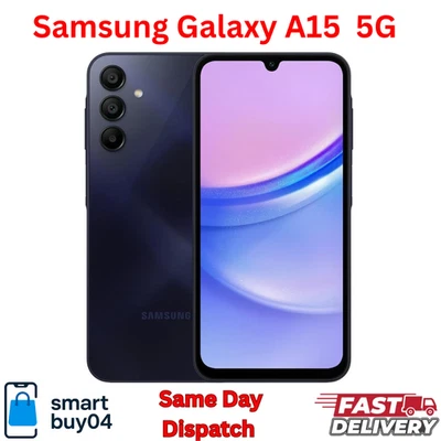 Samsung Galaxy A15 5G 128GB Unlocked Android Smartphone Blue Black Pristine A+