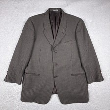 VTG Giorgio Armani Le Collezioni Blazer Sport Coat Mens Houndstooth Wool Italy