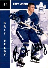 Brit Selby Signed Auto 1995-96 Parkhurst Reprint #111 card Toronto Maple Leafs