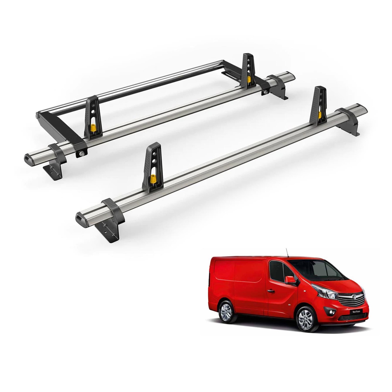 Vauxhall Vivaro Roof Rack for 2014-2019 x2 Bars + Roller Van Guard