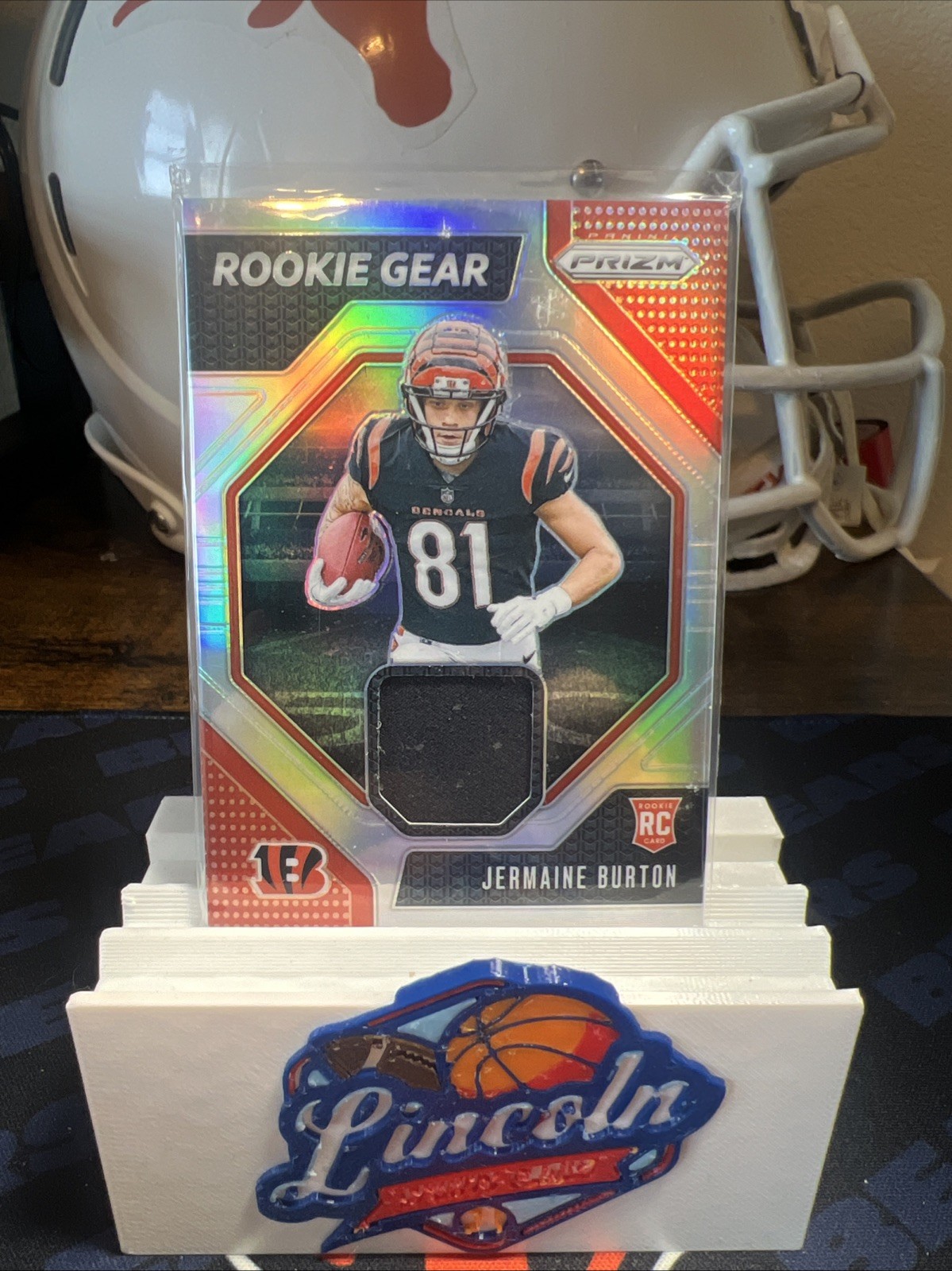 2024 Panini Silver Prizm #RG-JBN Jermaine Burton Rookie Gear Jersey