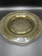 1930s Federal Patrician Pattern Amber Yellow Depression Glass Plate READ
