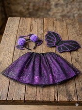 Halloween Kostüm Set Kinder - Tutu Rock, Flügel, Haarreif