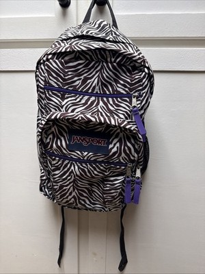 Jansport Superbreak Zebra Print  Brown/White/ Purple/Black