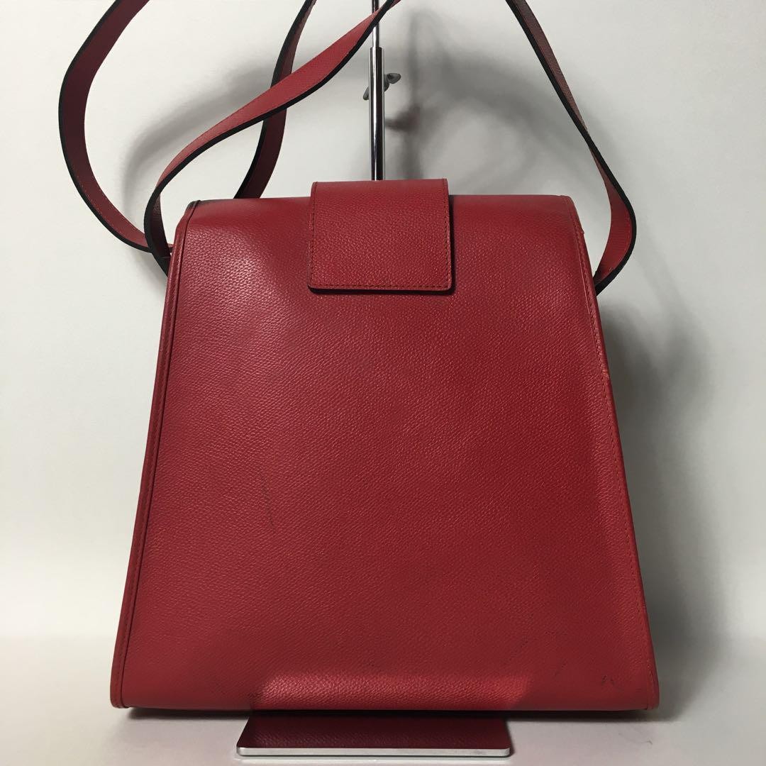 Borsa a tracolla Yves Saint Laurent pelle rossa logo YSL accessori metallo donna