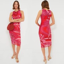 FARM RIO Red Endless Summer Tulle Midi Dress Size Medium