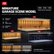 Diorama 1:18/43/64 Garage Modell LED Parkplat...