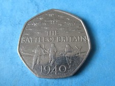 UK 2015 50p Fifty Pence Coin Elizabeth II The Battle of Britain 1940