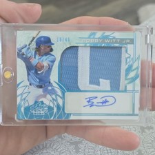 2024 Leaf Trinity Bobby Witt Jr. Patch Autographs Auto MEM Platinum /49 #PA-BWJ
