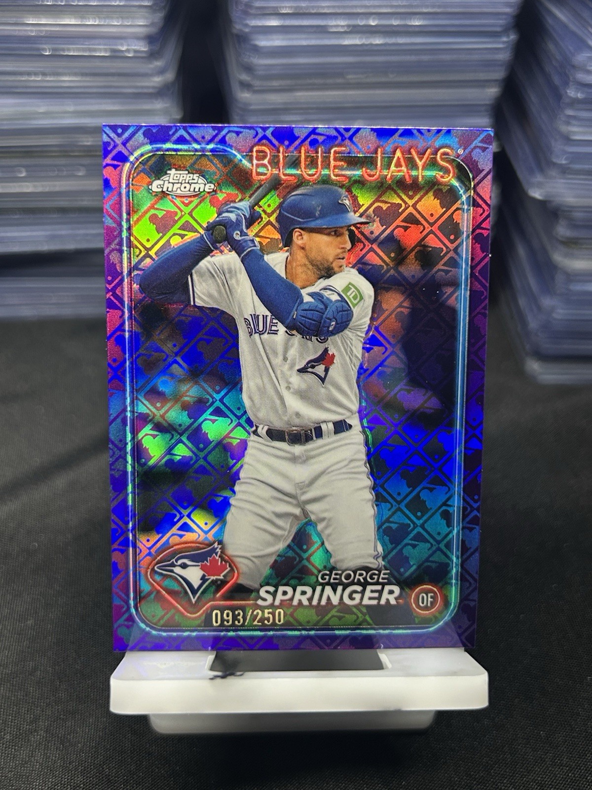 2024 Topps Chrome Logofractor Purple Refractor /250 George Springer #134