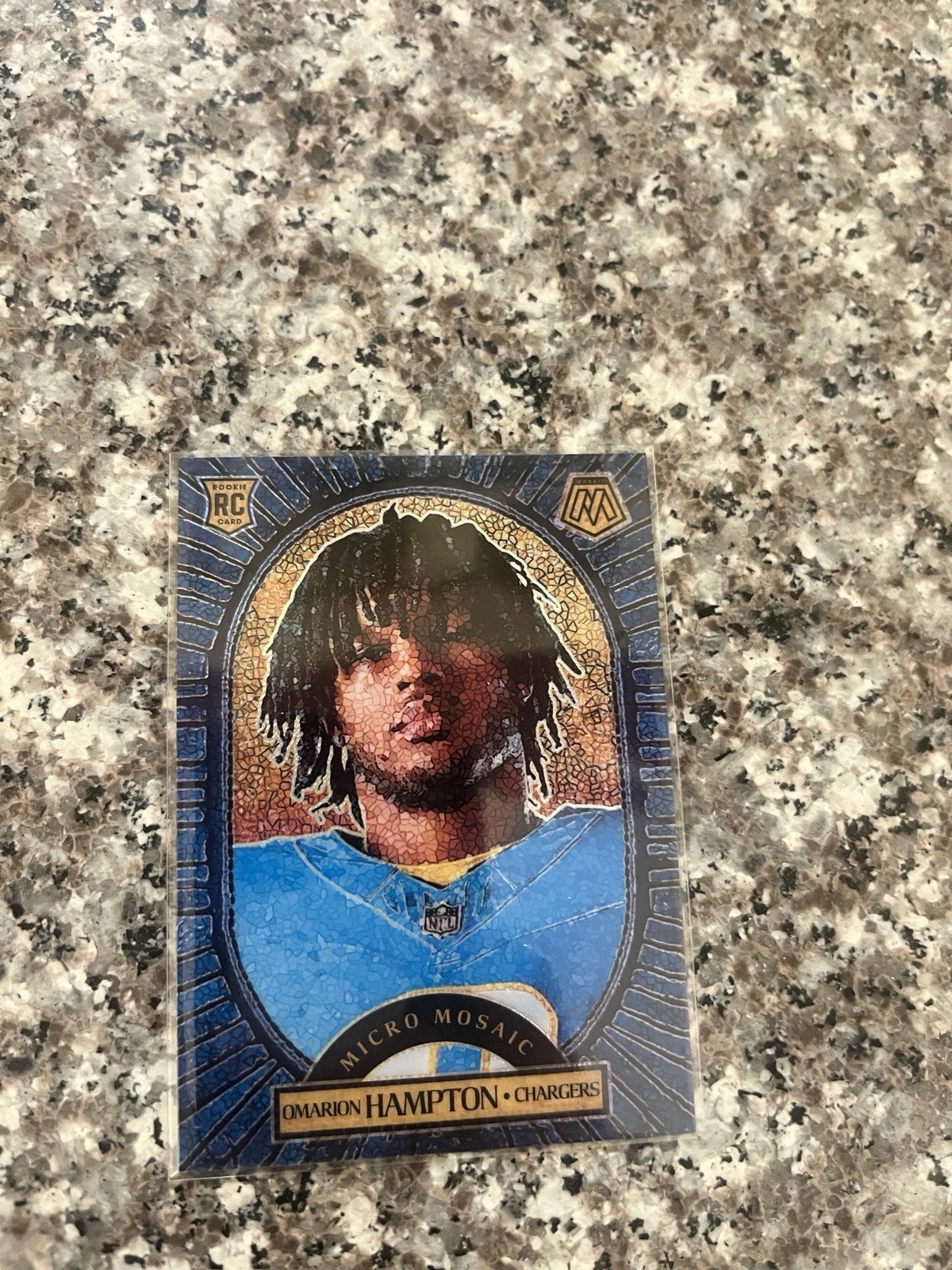 Panini Mosaic 2025 Micro Mosaic Rookie Omarion Hampton Chargers #11