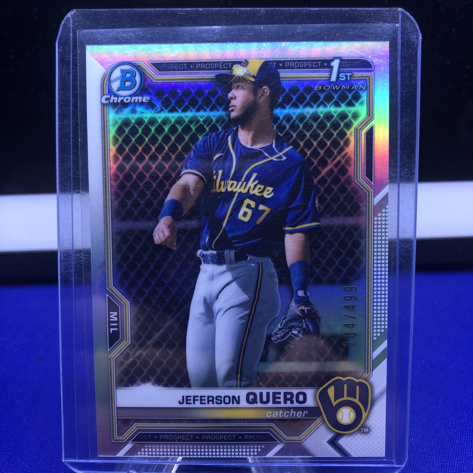 2021 Bowman Chrome - 1st Bowman Jeferson Quero #BCP-181 Refractor /499