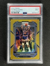 2022-23 Panini Prizm Patrick Ewing #275 Gold Prizm Knicks /10 PSA 9 MINT POP 1