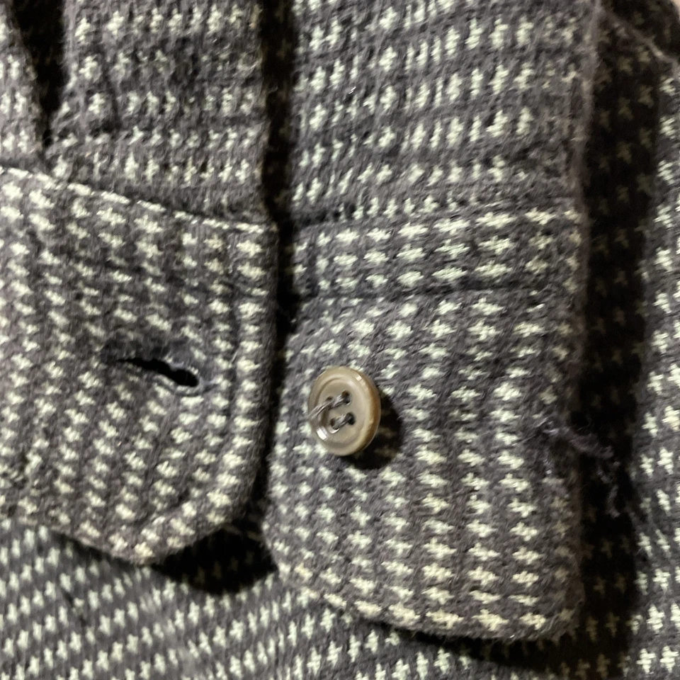 Camisa de Franela ISSEY MIYAKE Plantation Vintage Verde Negra Mediana Hong Kong *Defecto Foto 4 de 4