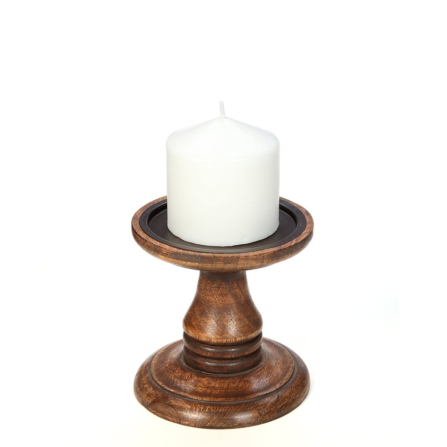 New Hosley 3" D x H Pillar Candles Set of 16 - Unscented Taper and Candle Sticks
