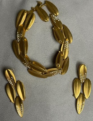 Ella Carter Bracelet / Earring Set  with Crystal Accents  Rent The Runway Beauty