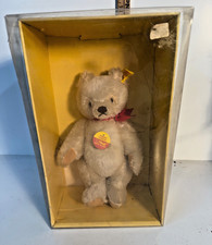 Vintage Steiff Original White Mohair Teddy Bear 0203/26 10" Original Box Tags