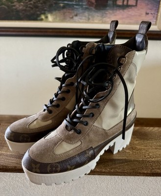 Louis Vuitton Laureate Platform Desert Boots Size 38.5 MA1107 - Ships Same Day!