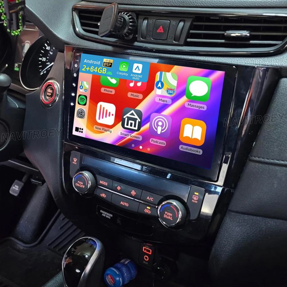 For 2014-2020 Nissan Rogue Wireless Apple CarPlay Android 15 Car