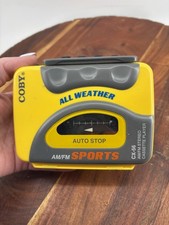 Coby CX-76 All Weather Sports Radio Cassette Player AM/FM Untested