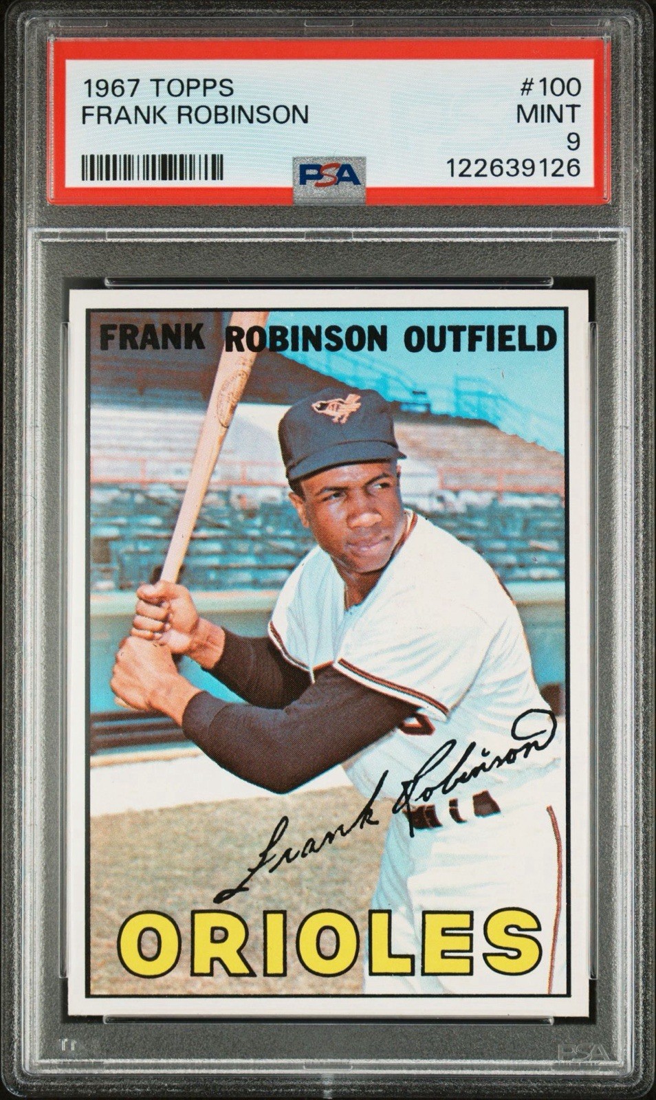 1967 Topps #100 Frank Robinson PSA 9