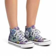 Converse All Star Digital Floral Chuck Taylor Hightop Athletic Sneaker Shoes 7