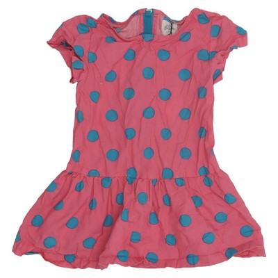 Mini Boden, Kleid, Größe: 92, Pink/Blau, Baumwolle, Gepunktet, Mädchen #Rnq