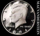 2004-S Kennedy Half Dollar- Silver- Choice Gem Proof Luster- No Reserve #L5461