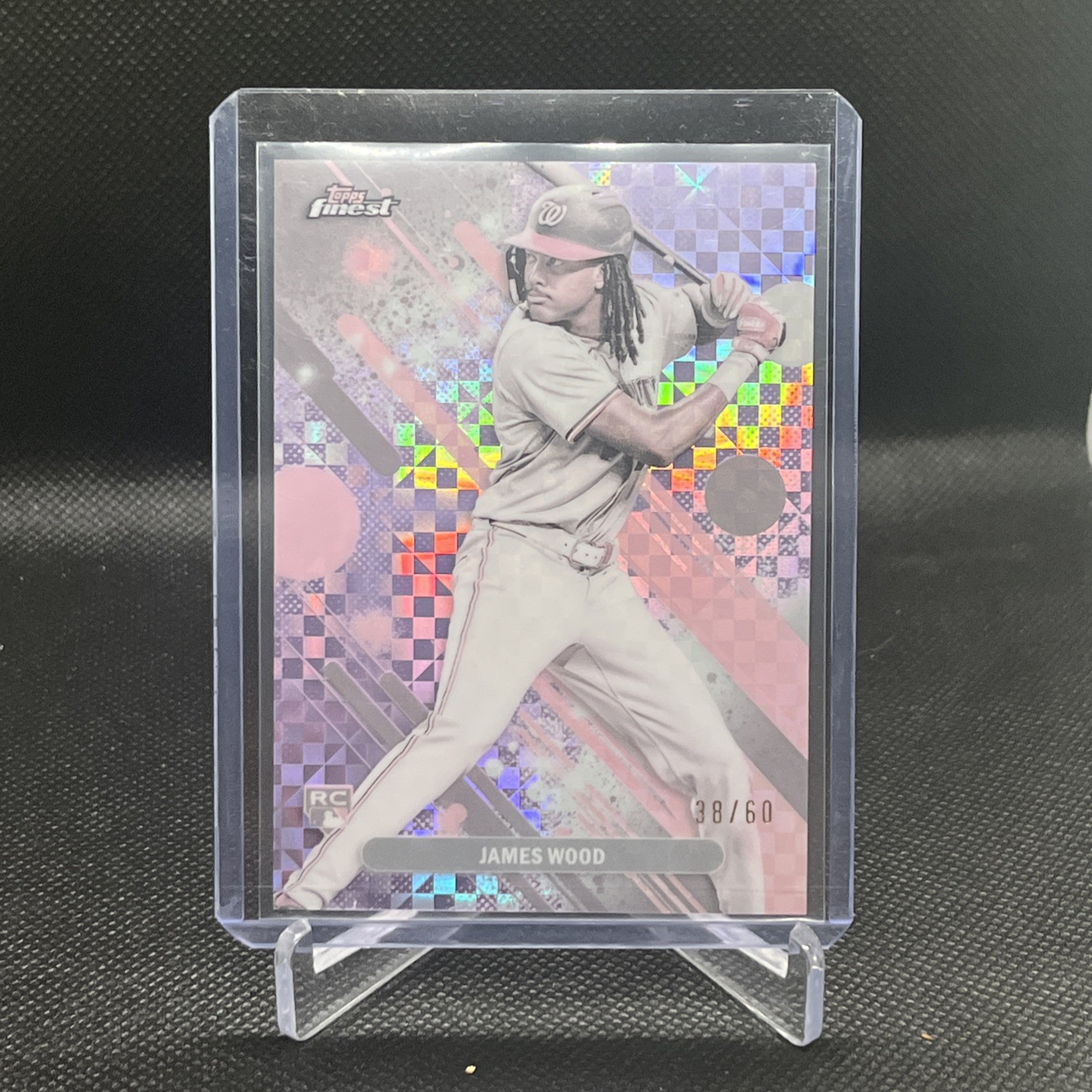 2025 Topps Finest  James Wood #100 Pearl Checkerboard Refractor /60 (RC)🔥