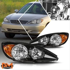 For 02-04 Camry XV30 Headlight/Lamp Replacement Black Housing Amber Side Corner