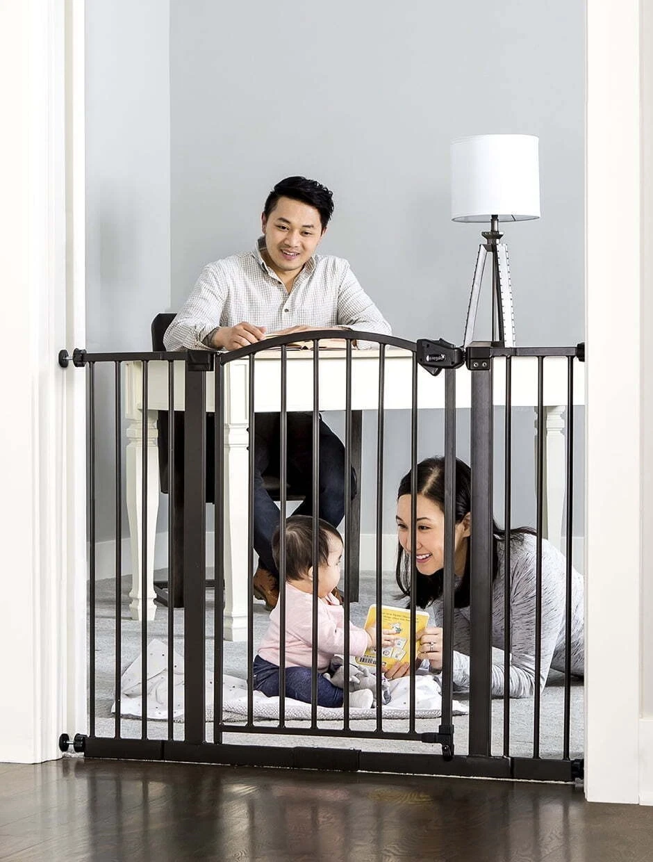 Baby Safety Fence Gate Extra Wide Door Arched Decor Walk Thru Child Dog Cat Pet