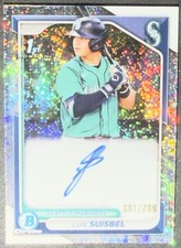 2024 Bowman Chrome 1st Speckle Auto /299 Luis Suisbel #CPA-LS Seattle Mariners