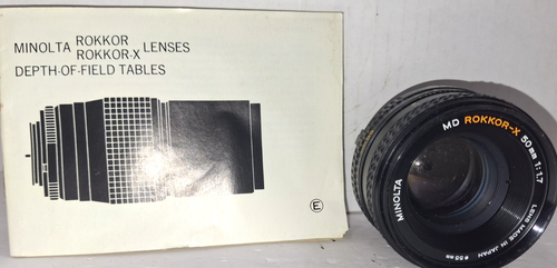 Rokkor X Minolta 50mm 1:1.7 Lens Preowned Condition Made In Japan - Afbeelding 3 van 3