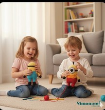 Pupazzi Minions Realizzato Con Amore A Mano All' Uncinetto