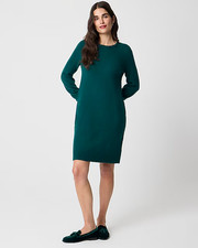 J. Crew Ruffleneck Green Sweater Dress Extra Soft Yarn New With Tags Size L