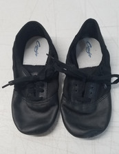 Capezio Jazz Dance Shoes 1.5M 358C Black Leather Split Rubber Sole Lace Up 5114