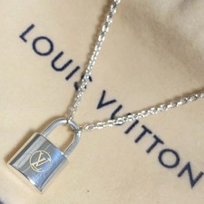 4124 LOUIS VUITTON Louis Vuitton Pendant Lockit Silver Necklace 925 Q93559