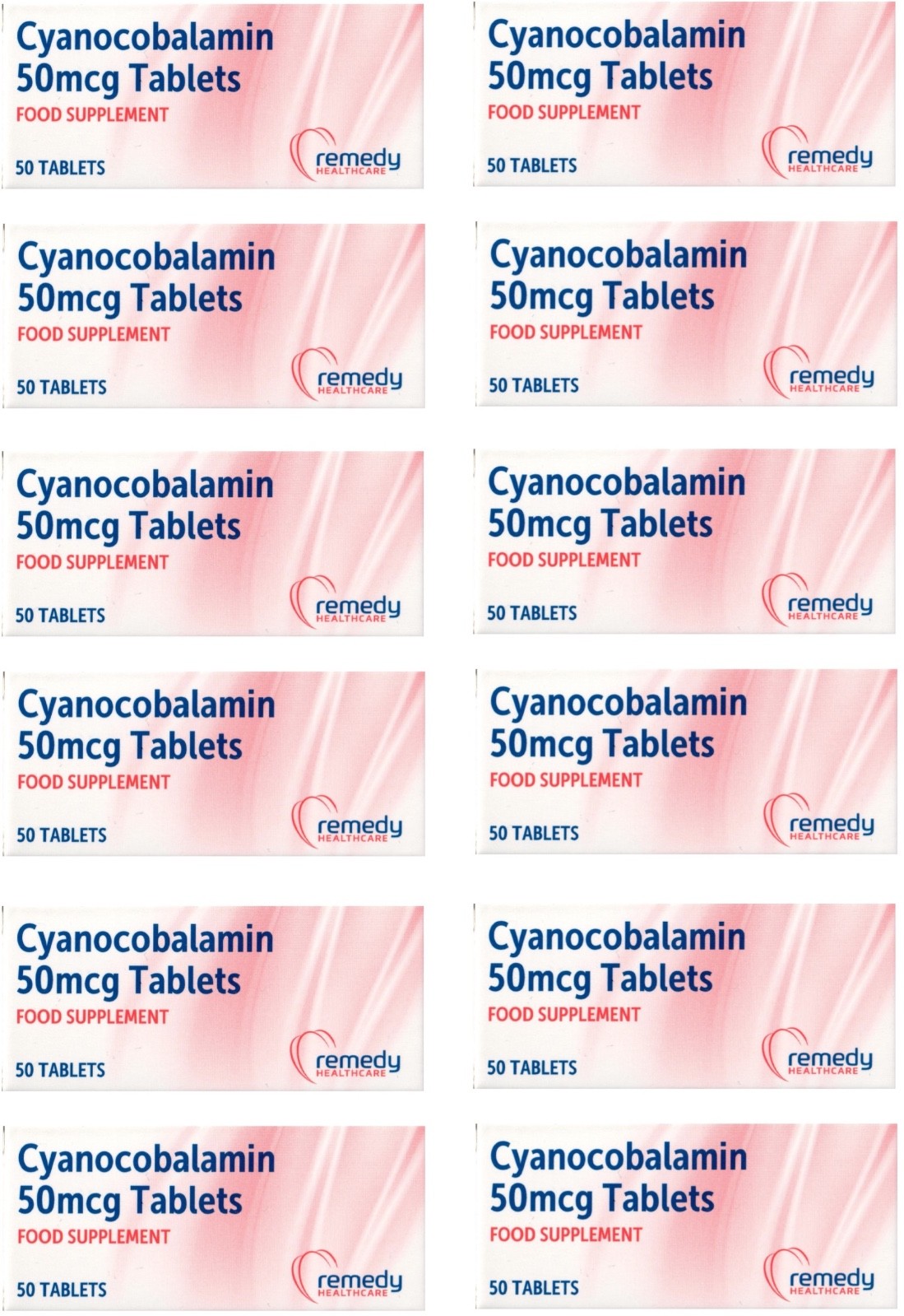 Remedy Healthcare Cyanocobalamin Vitamin B12 50mcg Tablets (3 x 50 pack) - Image 19