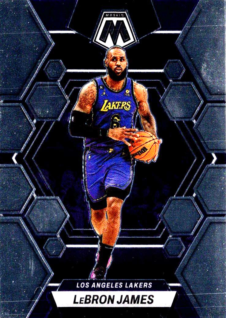2022-23 Panini Mosaic #98 LeBron James Silver Prizm Los Angeles Lakers