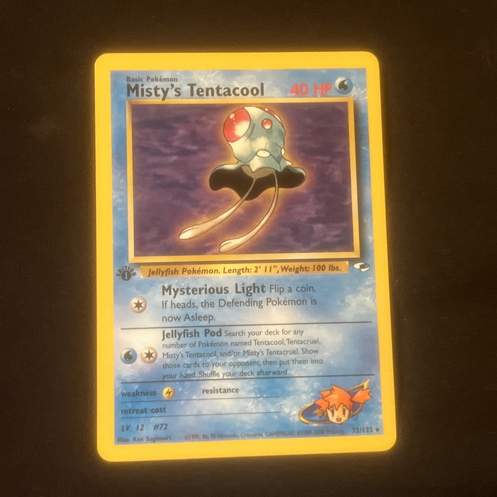 Pokémon 1st Edition  Misty's Tentacool (32) Rare Gym Heroes 032/132 NM