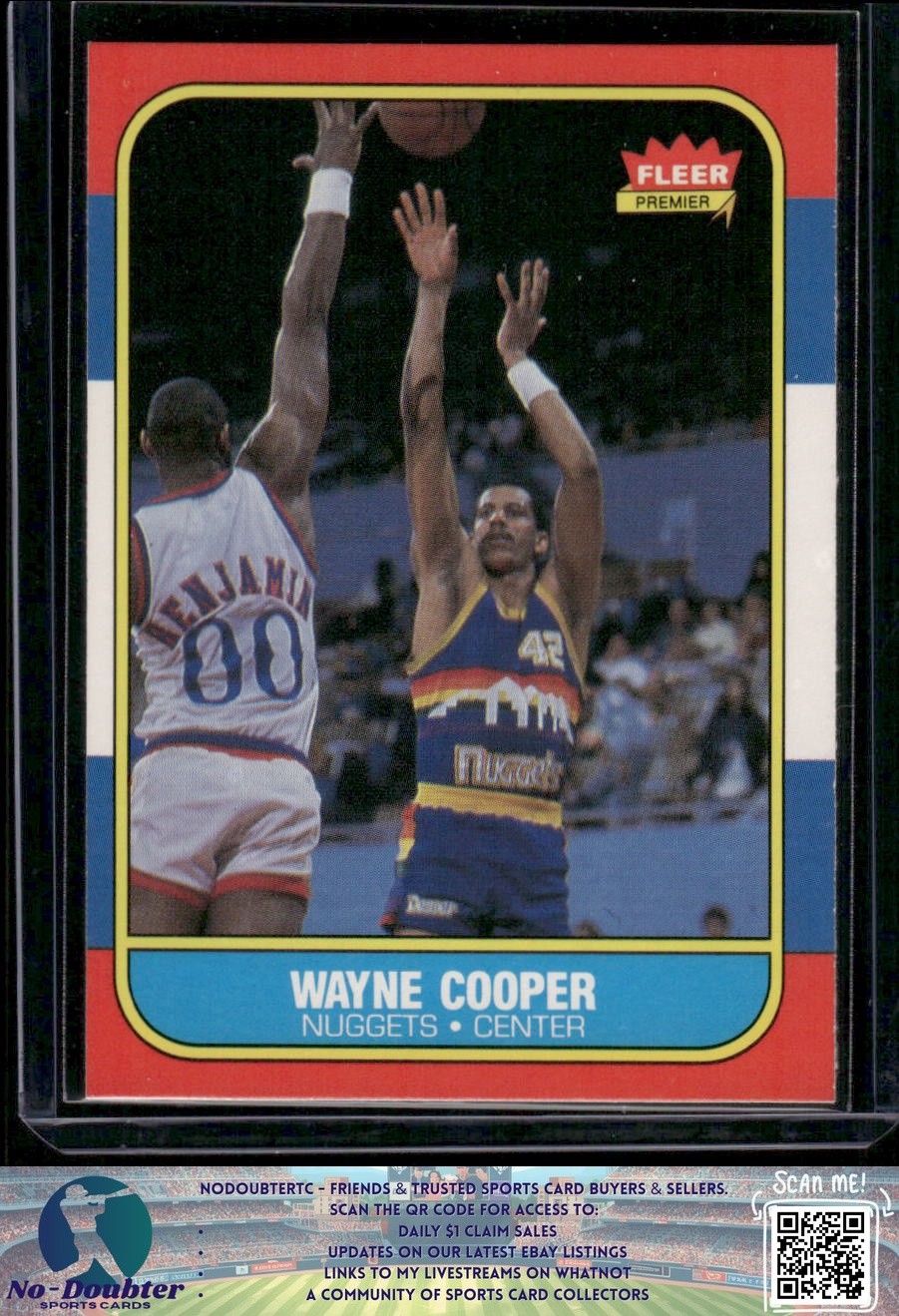 1986-87 Fleer #18 Wayne Cooper Denver Nuggets NM PO.86