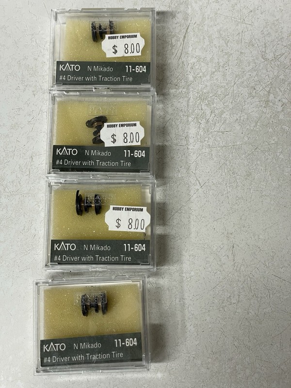 Lot of 4 KATO N Mikado 11-604 #4 Driver With Traction Tire