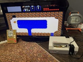 The Legend of Zelda NES Mattel Canada Box Manual Map Gold Cart Tested Save