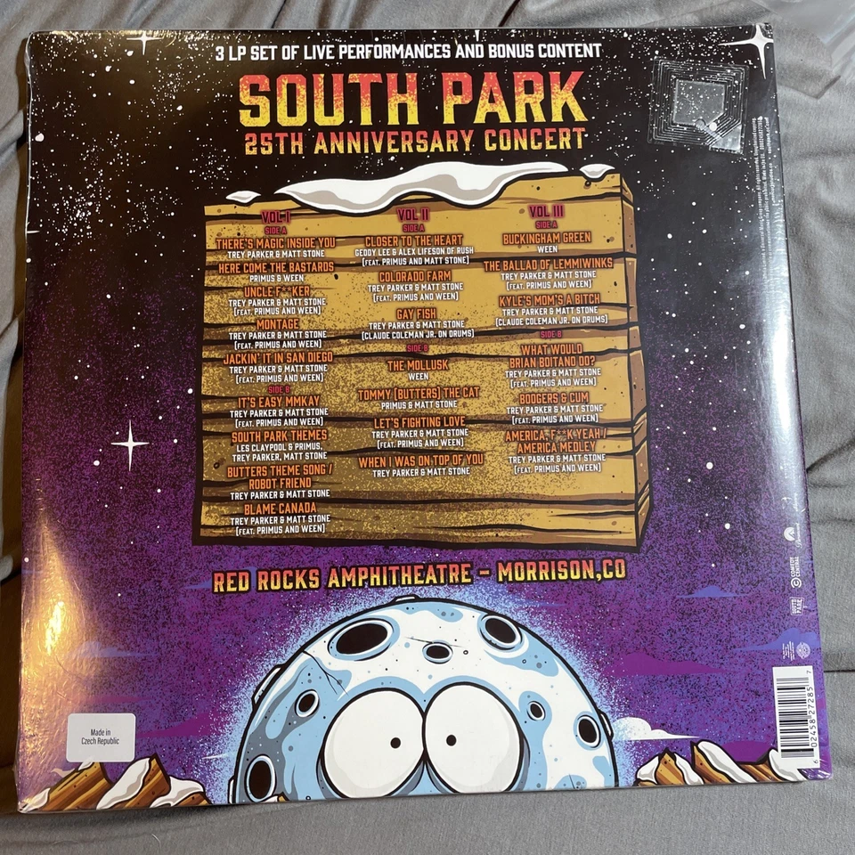 South Park 25th Anniversary Concert 3XLP VINYL NEW SEALED PRIMUS WEEN RUSH - Image 2 of 2