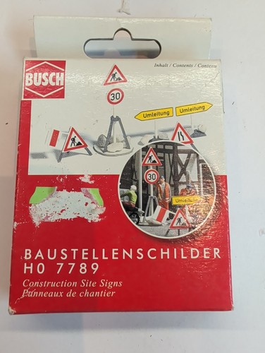 Busch 7789 Construction Signs Set Ho/ Oo Gauge Boxed New | Condition: New