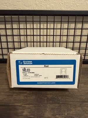 System Sensor SRLED Wallmount Strobe Red with Fire Marking Brand New