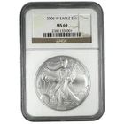 2006-W SILVER EAGLE BURNISHED NGC MS-69 NA81