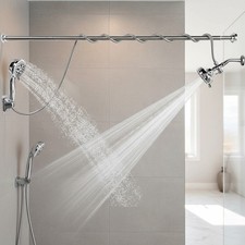 Adjustable Double Shower Head for Romantic Showers - Rust-Resistant  Durable