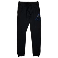 HARRY POTTER Men's Black Deathly Hallows QT Joggers Pants Size S NEW NWT